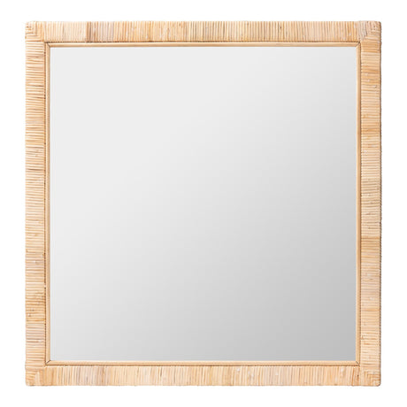 Lankston Wicker Fair Rattan Large Square Wall Mirror