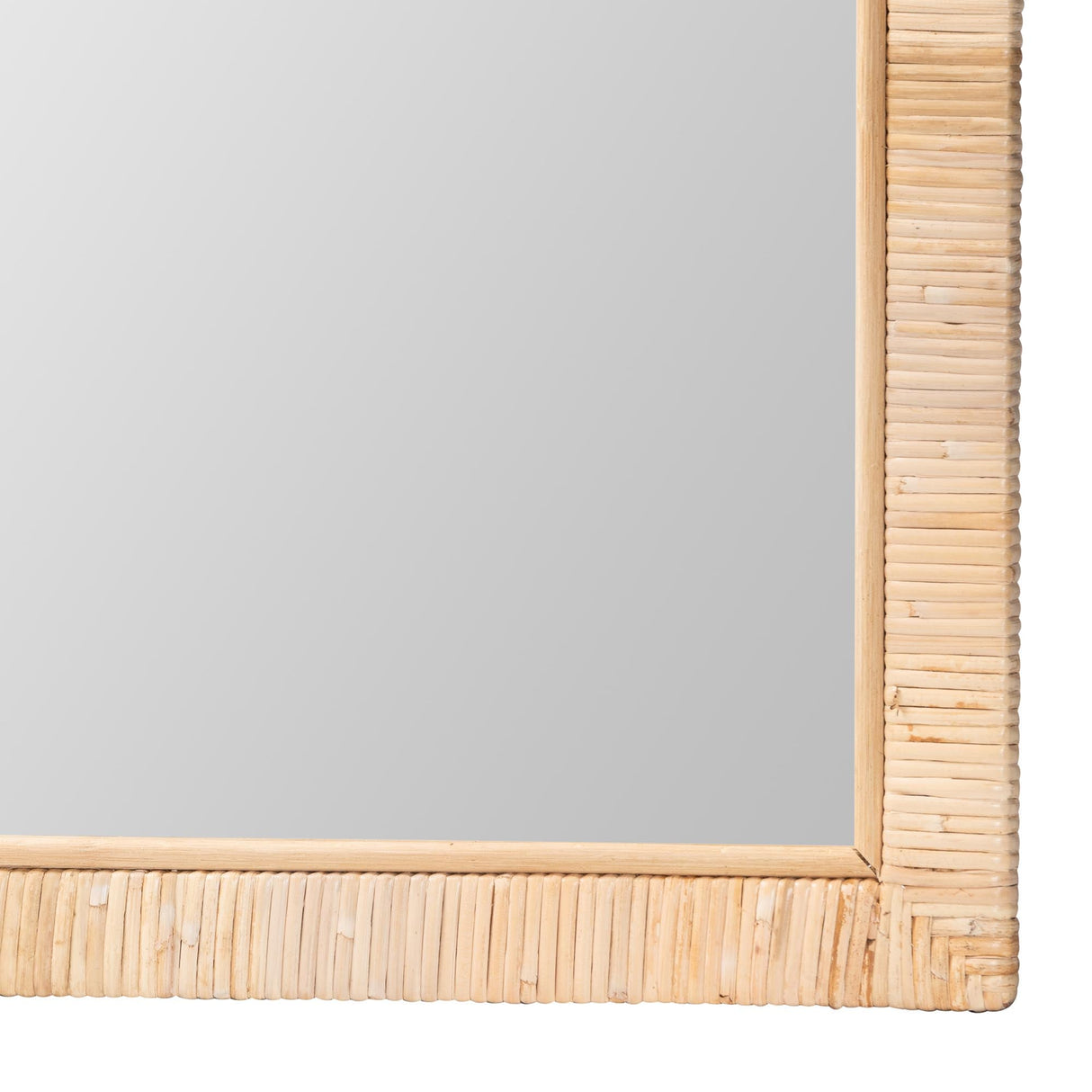 Lankston Wicker Fair Rattan Large Square Wall Mirror