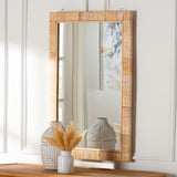 Lankston Wicker Fair Rattan Large Rectangle Wall Mirror