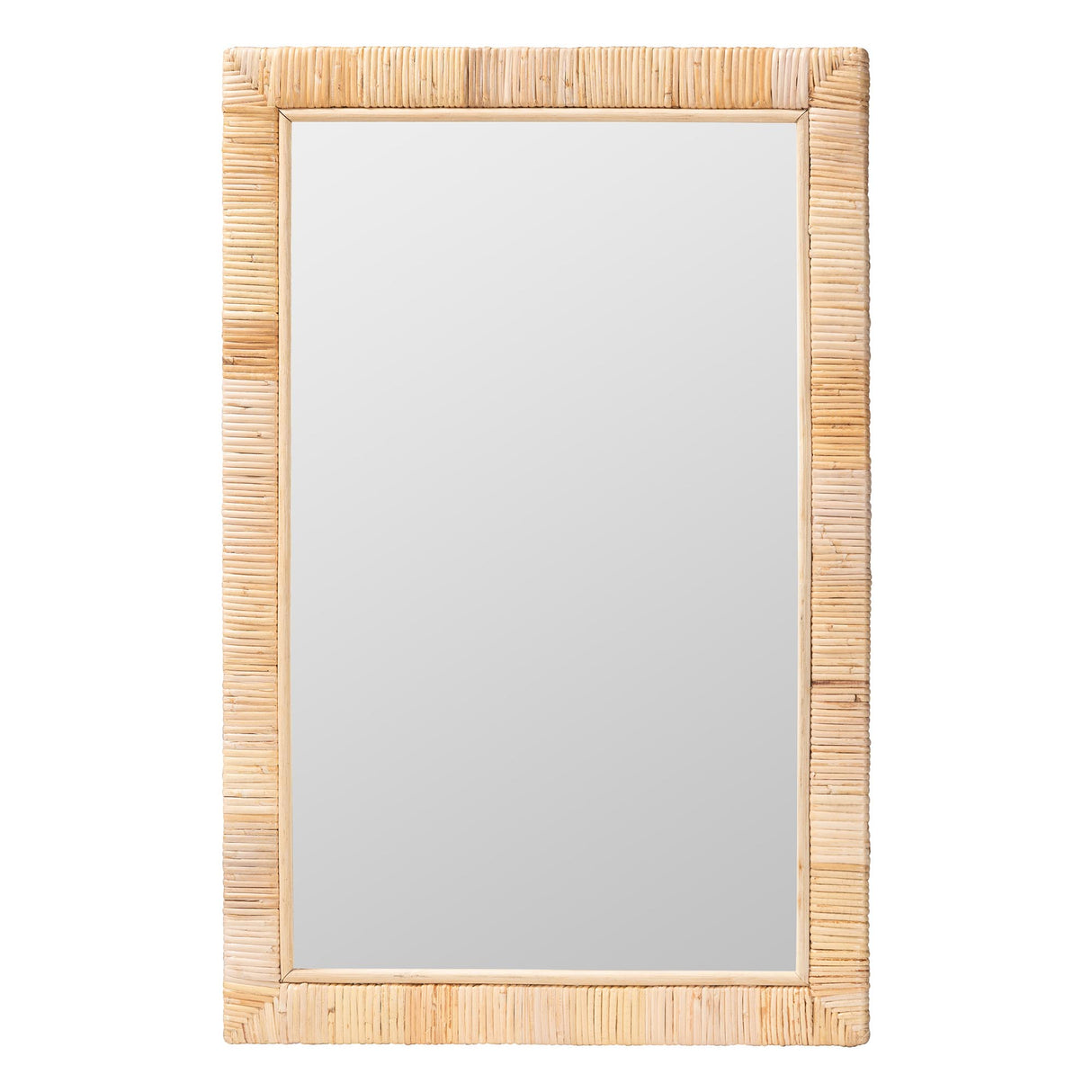 Lankston Wicker Fair Rattan Large Rectangle Wall Mirror