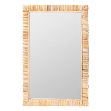 Lankston Wicker Fair Rattan Large Rectangle Wall Mirror