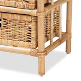 Lattice Wicker Fair Rattan 6 Drw Dresser or Storage Cabinet