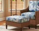Long Beach Indoor Rattan Ottoman Model 1966-009 by Braxton Culler