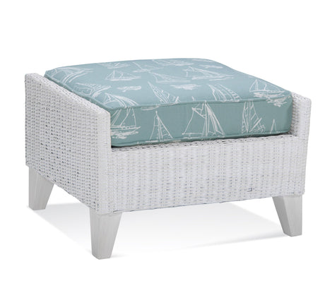 Long Beach Indoor Rattan Ottoman Model 1966-009 by Braxton Culler