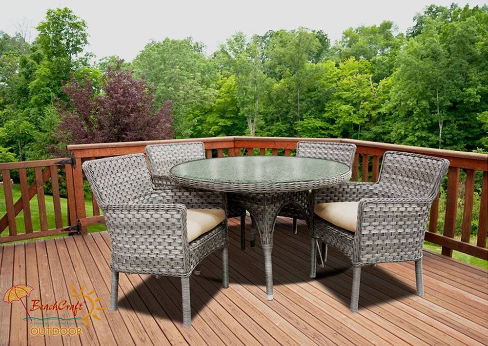 Lorca Outdoor Patio Wicker 7 Pc Dining Set Model AC9852-TL9852 from Beachcraft Furniture