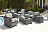 Lorca Outdoor Patio Wicker Ottoman Model OT9852 from Beachcraft Furniture