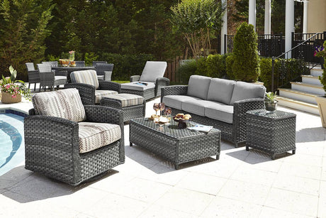Lorca Outdoor Patio Wicker Ottoman Model OT9852 from Beachcraft Furniture