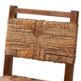 Luanda Wicker Fair (Set of 2) Rattan and Wood Counterstools