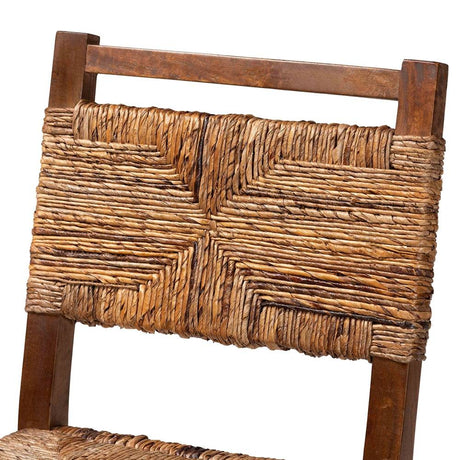 Luanda Wicker Fair (Set of 2) Rattan and Wood Counterstools