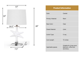 Coastal Starfish Table Lamp with Crystal Base, White (Set of 2 Lamps) LUX-117-WHITE