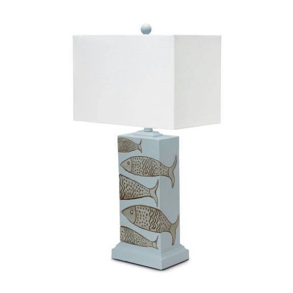 Coastal Pompano Fish 28" Polyresin (Set of 2) Table Lamps LUX-2060