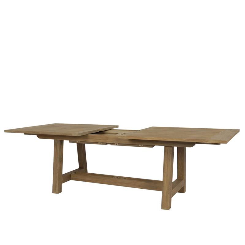 Coastal Teak Outdoor 79"-118" Dining Table With Leaf Extension by Sunset West Model 5501-T79-118