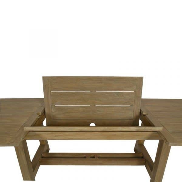 Coastal Teak Outdoor 79"-118" Dining Table With Leaf Extension by Sunset West Model 5501-T79-118