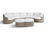 Luna Cove Outdoor Half Round Ottoman by South Sea Rattan Model 74306