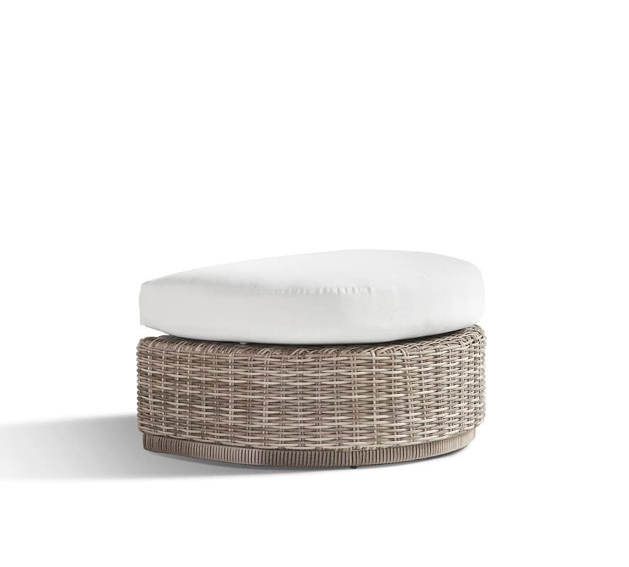 Luna Cove Outdoor Half Round Ottoman by South Sea Rattan Model 74306