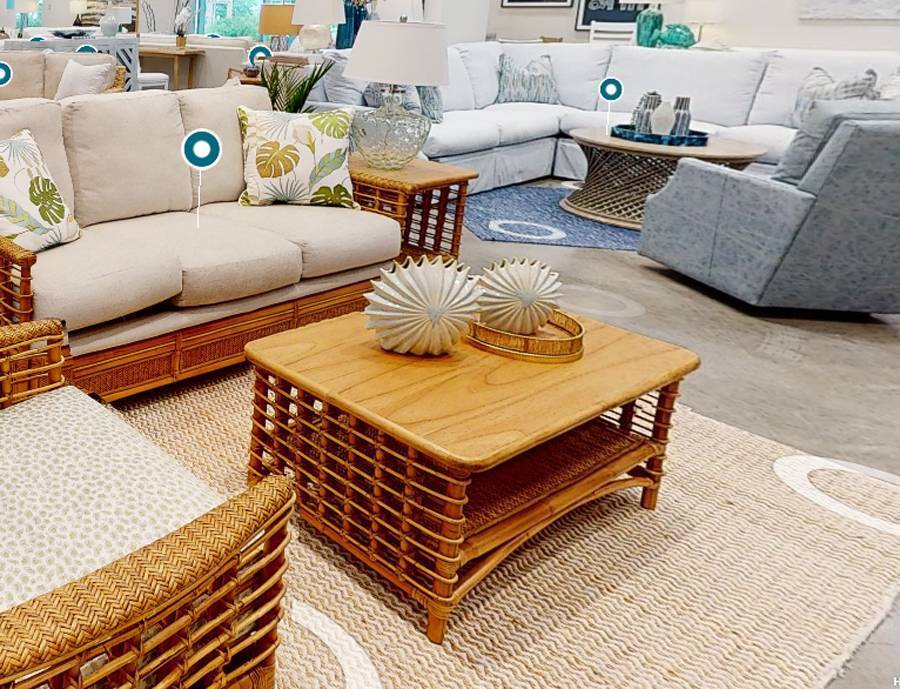 Mackinac Rattan Coffee Table from Capris Furniture Model CT320