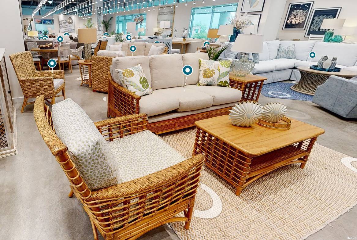 Mackinac Rattan Lounge Chair from Capris Furniture Model OC320