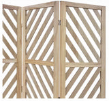 Malawi 3 Open Wood Panel Room Divider Screen
