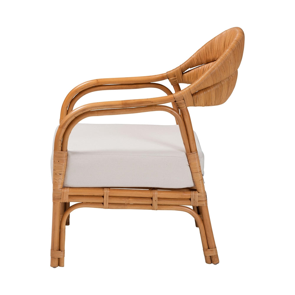 Sarisa Bohemian Light Honey Rattan Arm Chair by Wicker Fair