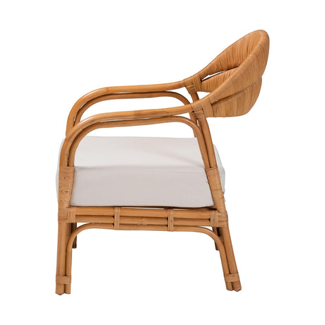 Sarisa Bohemian Light Honey Rattan Arm Chair by Wicker Fair