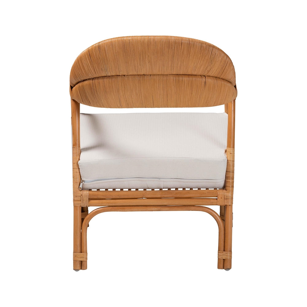 Sarisa Bohemian Light Honey Rattan Arm Chair by Wicker Fair