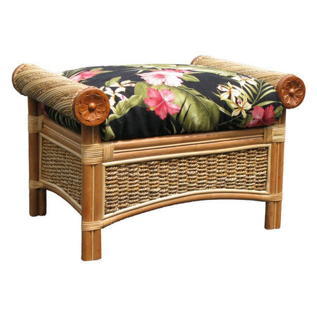 Maui Twist Rattan Arm Chair Model MTAC from Spice Islands Wicker with Cushions Made in the USA