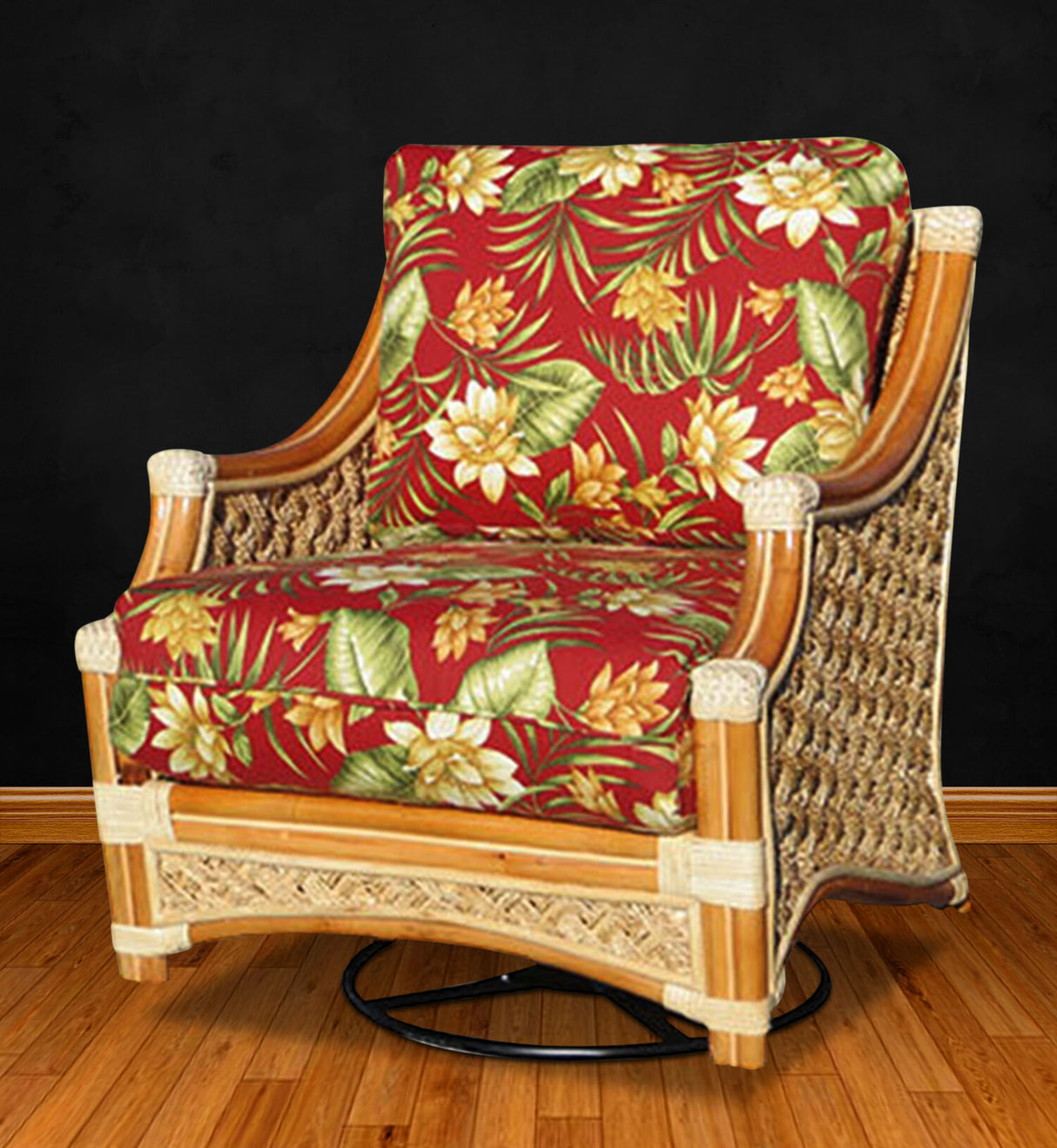 Aventura Rattan Swivel Rocker Model MLSR by Wicker Fair