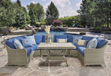 Mayfair Outdoor Sectional 7 Pc Set Model 77800-SECT-SET by South Sea Rattan with Cushions Made in the USA