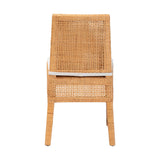 Sorris Bohemian Light Honey Rattan Dining Chair by Wicker Fair