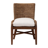 Gili Islands Seagrass Dining Chair with Mahogany Wood Frame by Wicker Fair