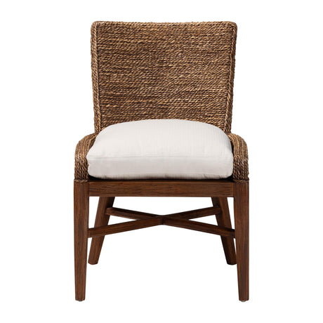Gili Islands Seagrass Dining Chair with Mahogany Wood Frame by Wicker Fair