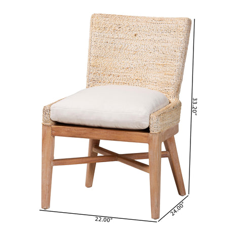 Tagaytay Seagrass Dining Chair with Mahogany Wood Frame by Wicker Fair