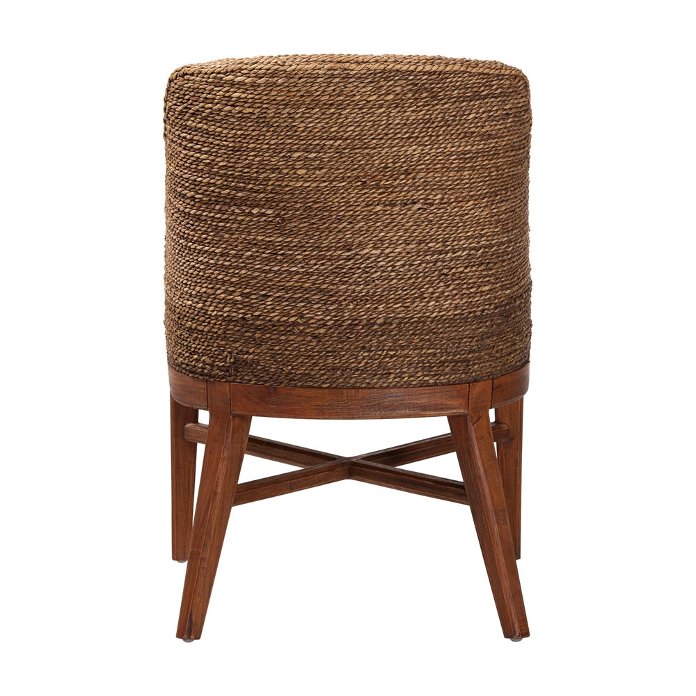 Bacolod Seagrass Dining Chair with Mahogany Wood Frame by Wicker Fair