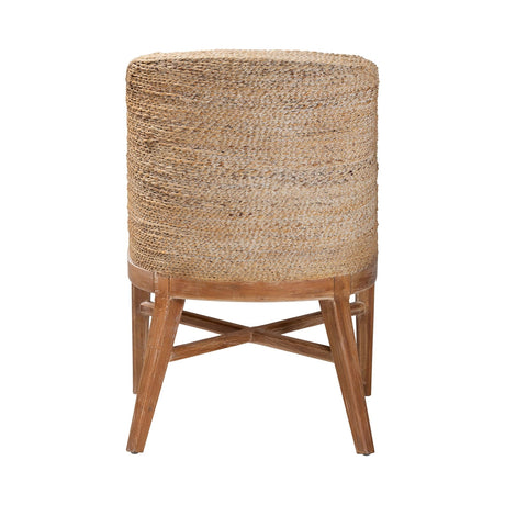 Bacolod Seagrass Dining Chair with Mahogany Whitewash Wood Frame by Wicker Fair