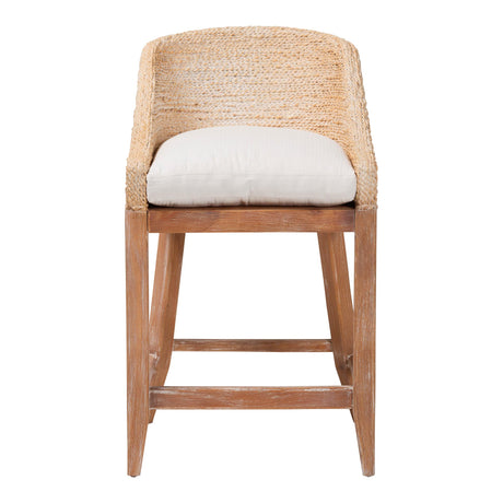 Anumbas Seagrass Counter Stool with Mahogany Wood Frame by Wicker Fair