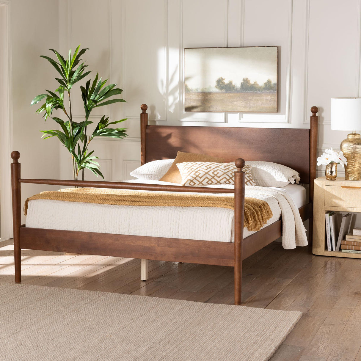 Gianetta Wood Platform Bed by Wicker Fair