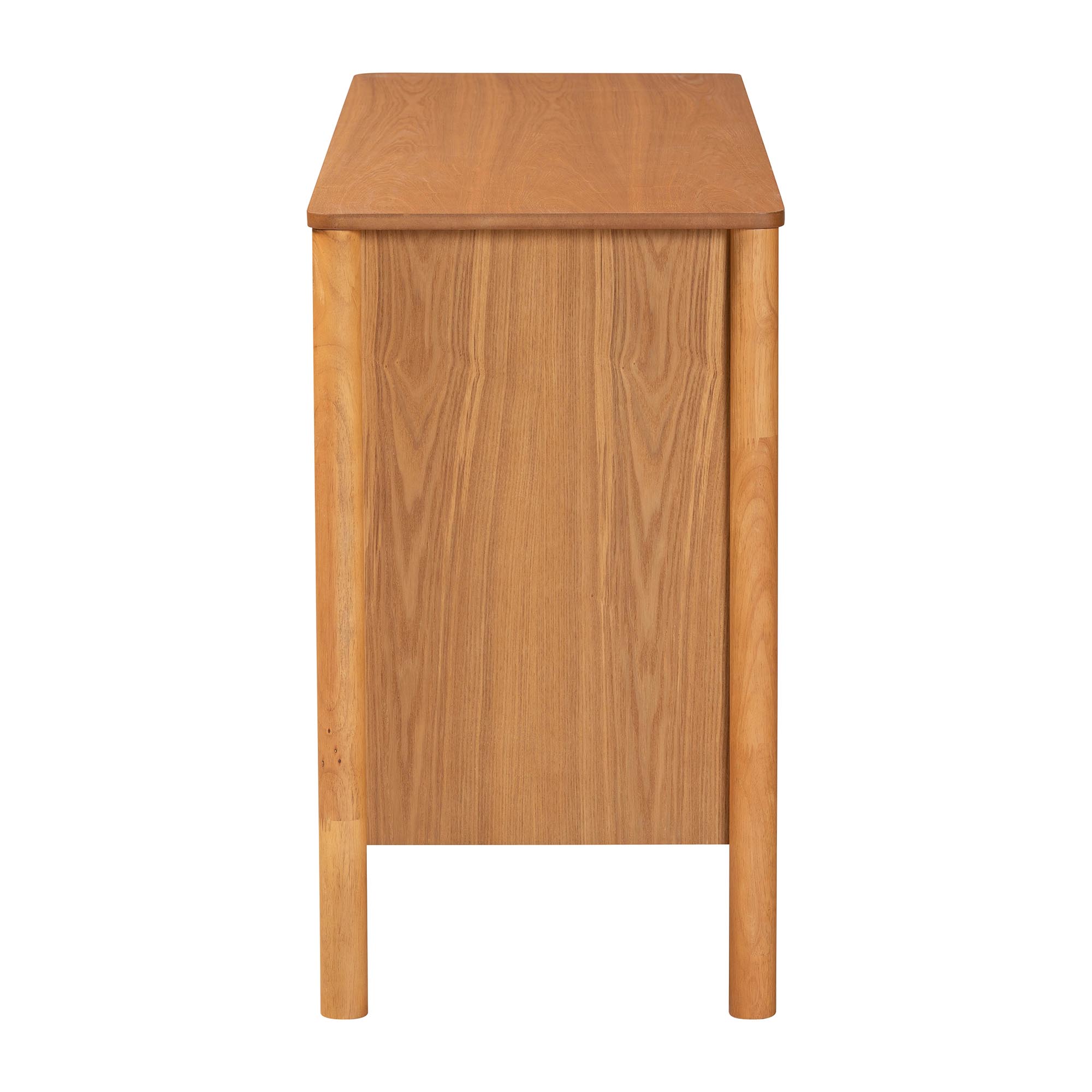 Jenn Japandi 6-Drawer Dresser – Golden Brown Wood – AmericanRattan
