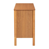 Jenn Golden Brown Wood Japandi 6-Drawer Dresser by Wicker Fair