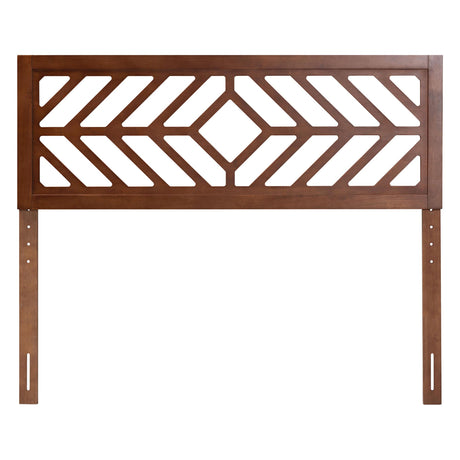 Olsen Wood Headboard with Geometric Cutout Design by Wicker Fair