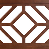 Olsen Wood Headboard with Geometric Cutout Design by Wicker Fair