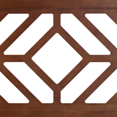 Olsen Wood Headboard with Geometric Cutout Design by Wicker Fair