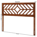 Olsen Wood Headboard with Geometric Cutout Design by Wicker Fair