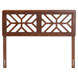 Kalare Wood Headboard with Geometric Cutout Design by Wicker Fair