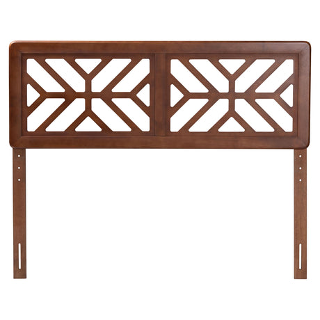 Kalare Wood Headboard with Geometric Cutout Design by Wicker Fair