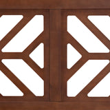 Kalare Wood Headboard with Geometric Cutout Design by Wicker Fair