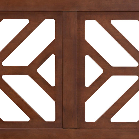 Kalare Wood Headboard with Geometric Cutout Design by Wicker Fair