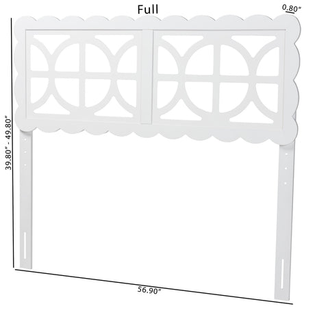 Nansen Wood Headboard with Scalloped Frame by Wicker Fair