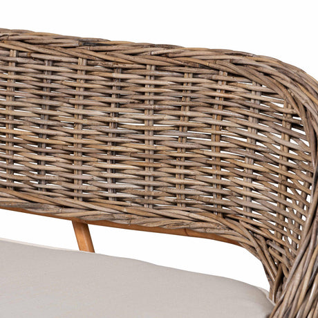 Mindanao Wicker Fair Rattan 2 Pc Dining Nook Bench Set