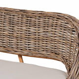 Mindanao Wicker Fair Rattan 3 Pc Dining Nook Bench Set