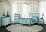 Monaco Distressed Blue 5 Pc Bedroom Set Model B818-5pc-Set By Seawinds Trading